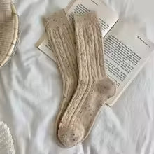 Cozy Knit Speckled Wool Socks - Soft & Warm Winter Essentials