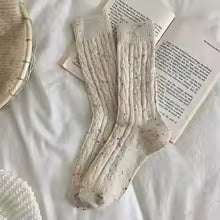 Cozy Knit Speckled Wool Socks - Soft & Warm Winter Essentials