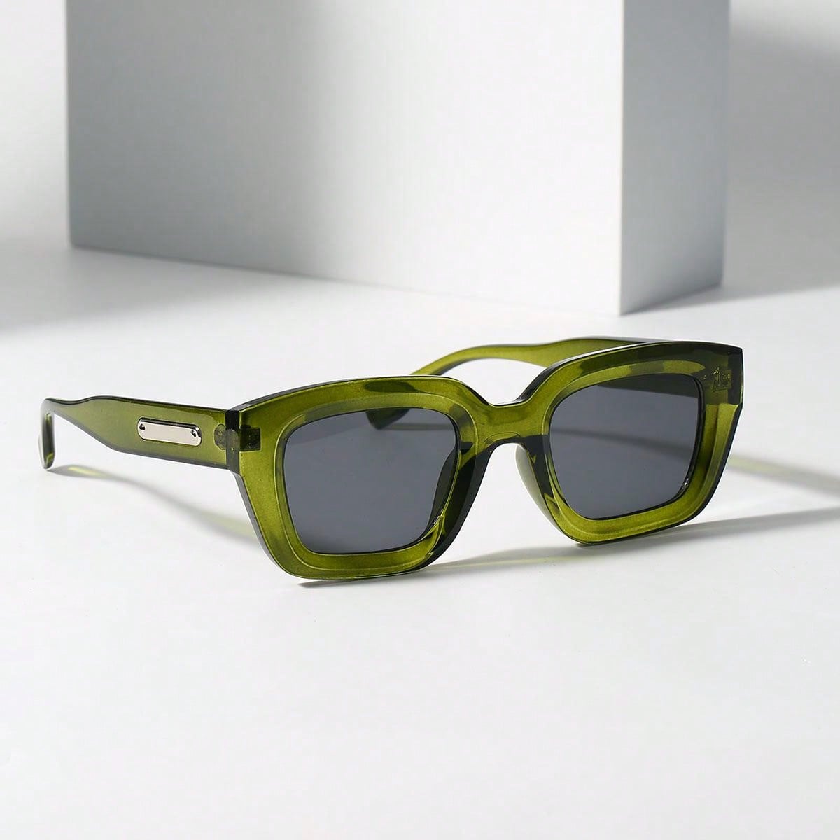 Trendy Green Tinted Sunglasses