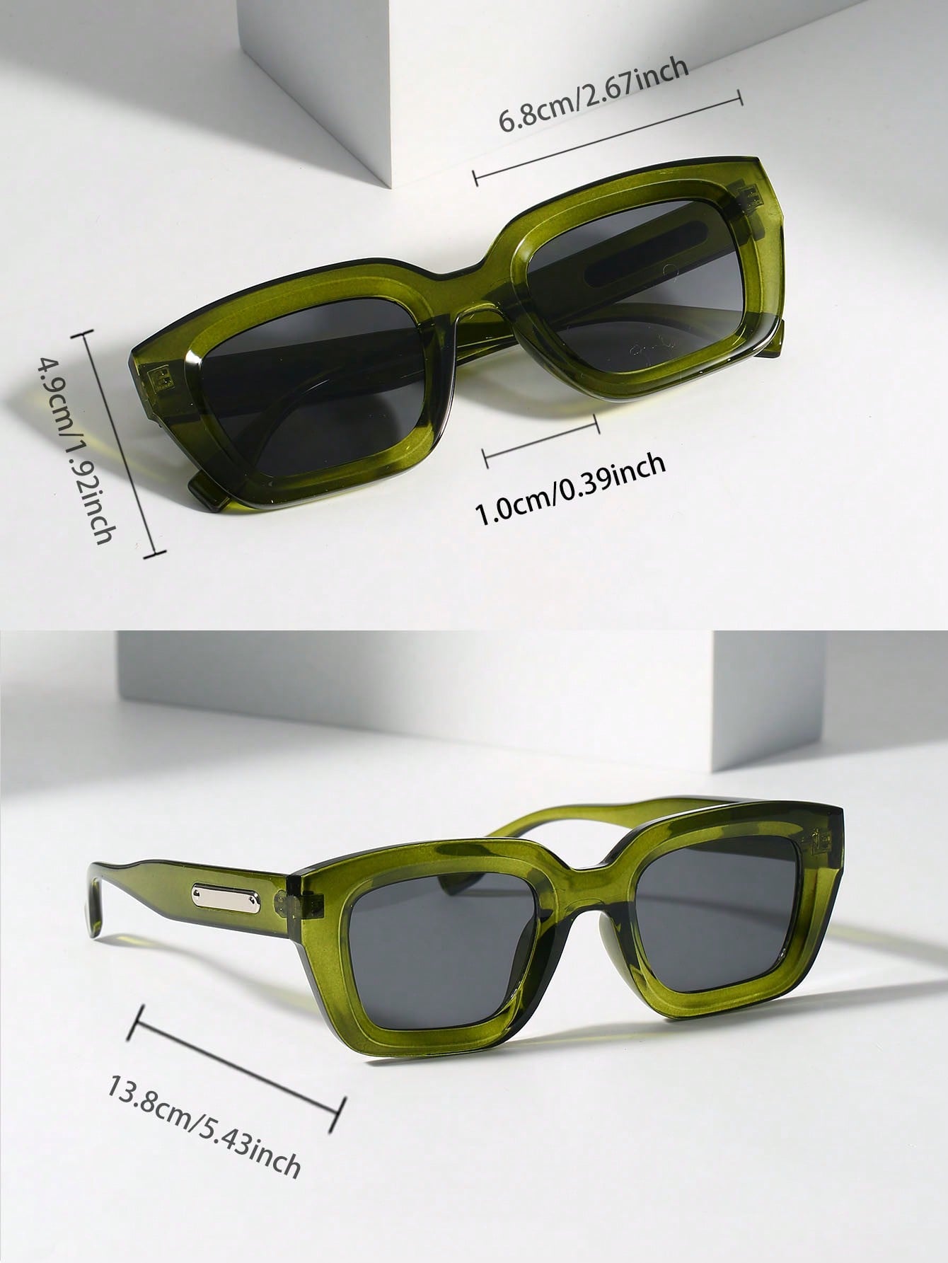 Trendy Green Tinted Sunglasses
