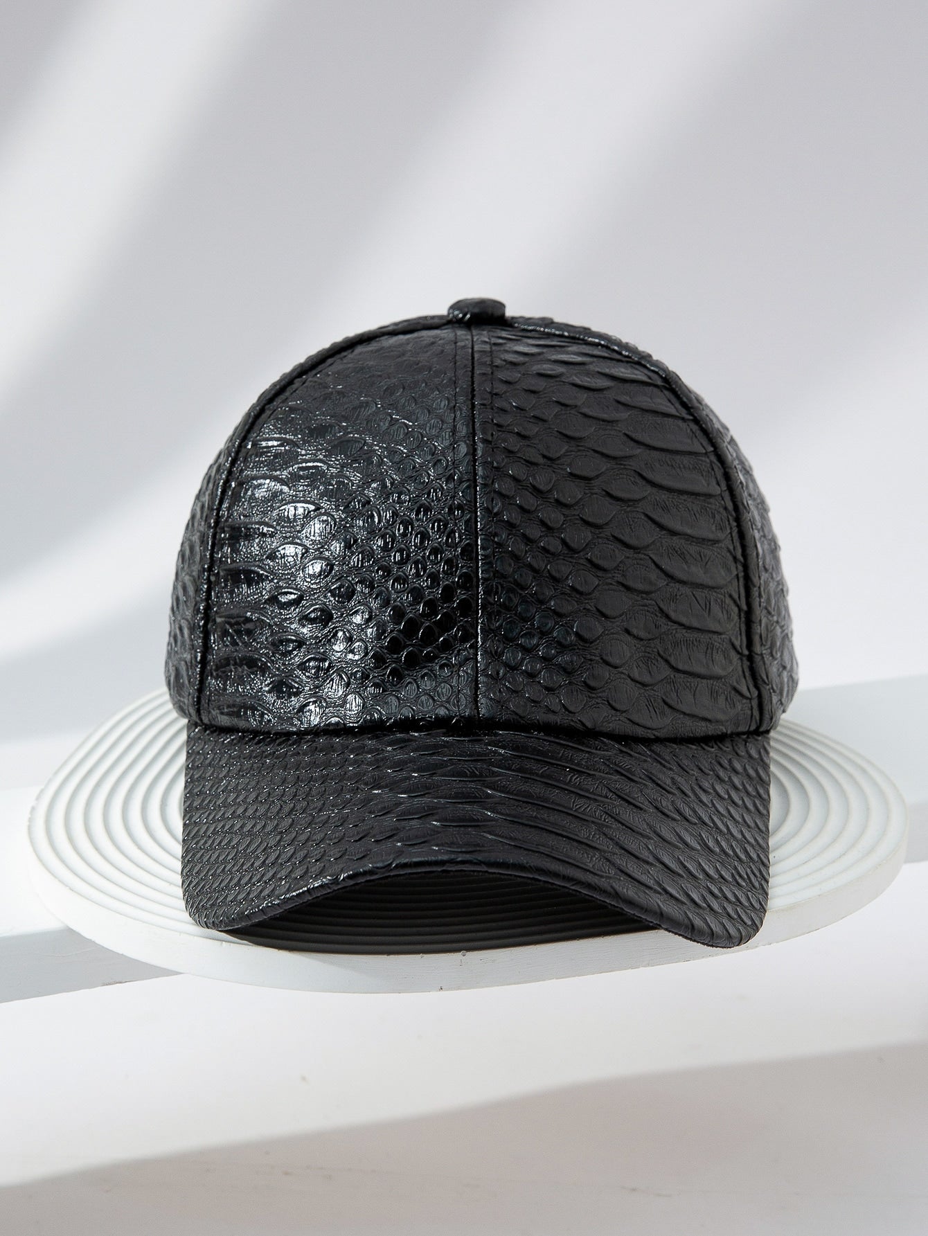Snakeskin Embossed Fashion Baseball Cap