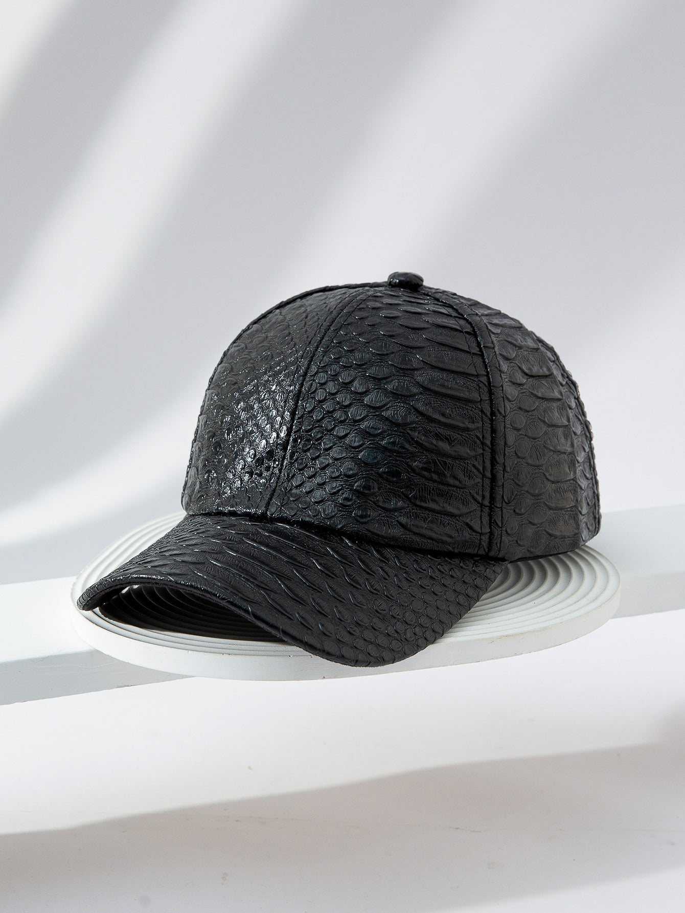 Snakeskin Embossed Fashion Baseball Cap