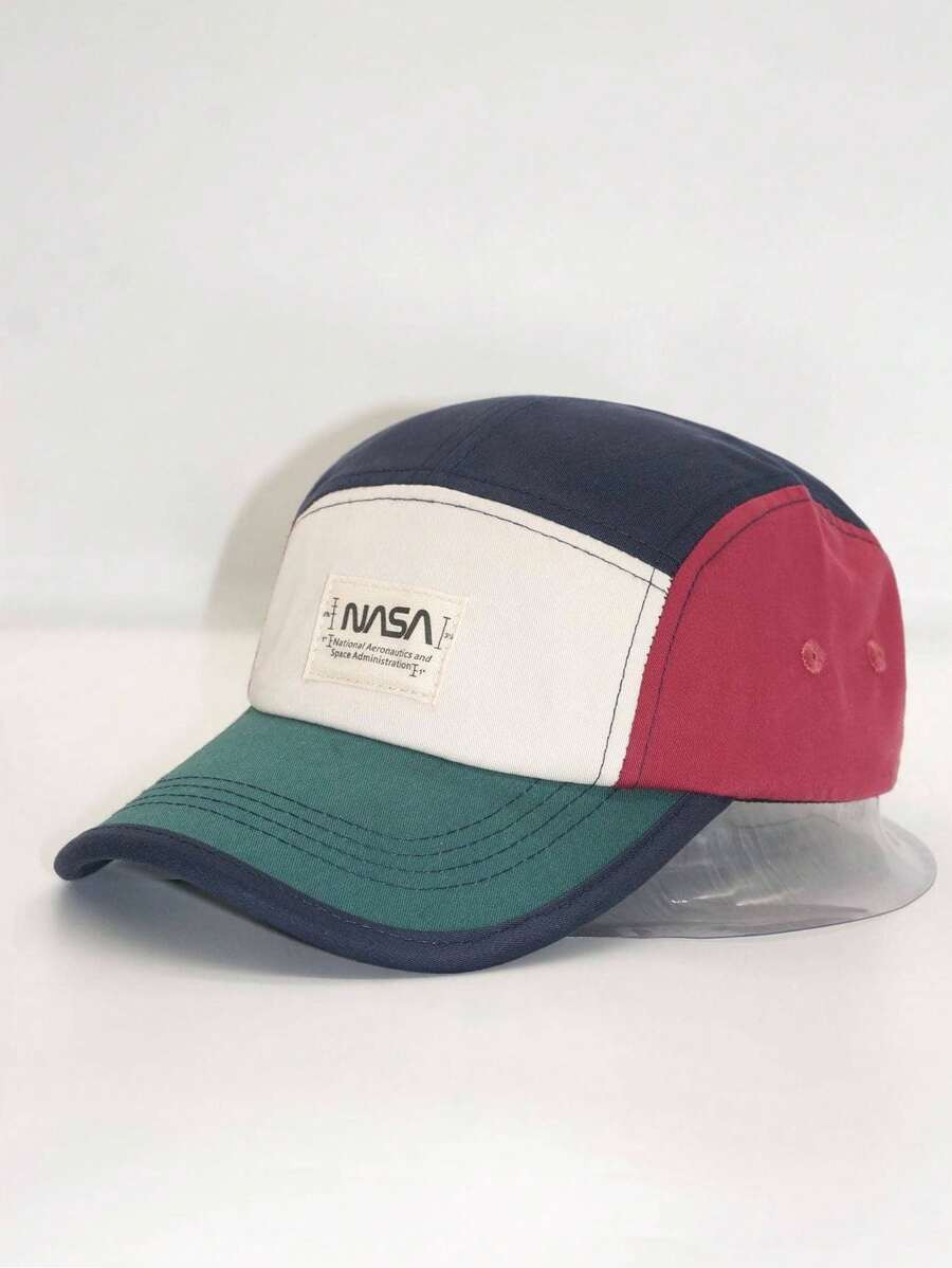 NASA Colorblock Baseball Cap – Retro Adjustable Cotton Trucker Hat
