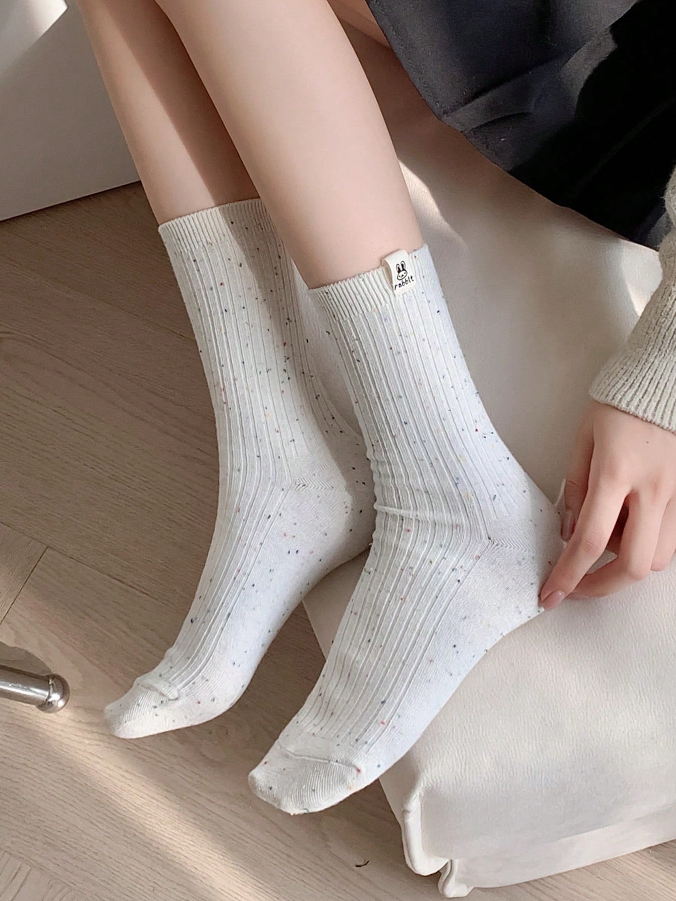 4-Pair Speckled Socks Set – Cozy, Stylish, and Versatile