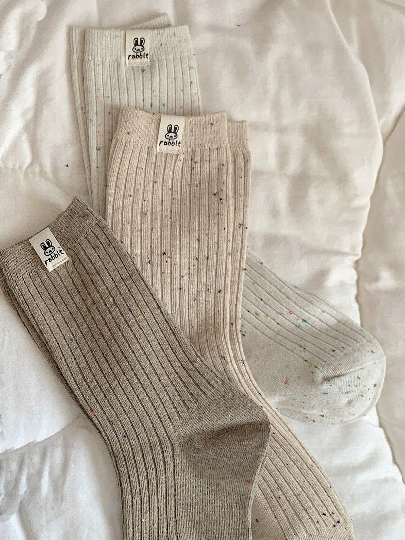4-Pair Speckled Socks Set – Cozy, Stylish, and Versatile