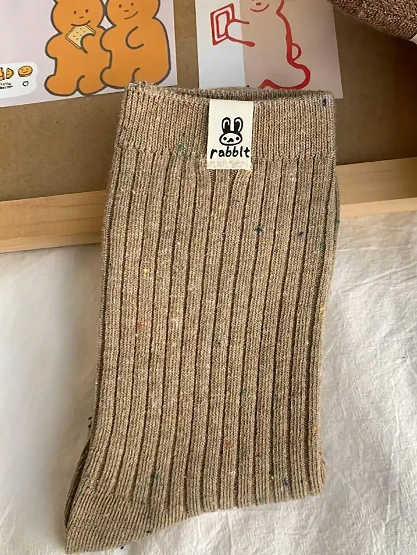 4-Pair Speckled Socks Set – Cozy, Stylish, and Versatile