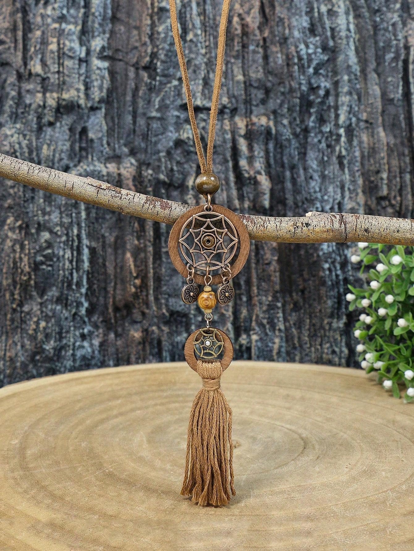3pcs Bohemian Vintage Style Fringe: Necklace and Earring
