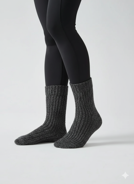 Chunky Marled Knit Winter Socks (2-Pack) – Warm & Cozy