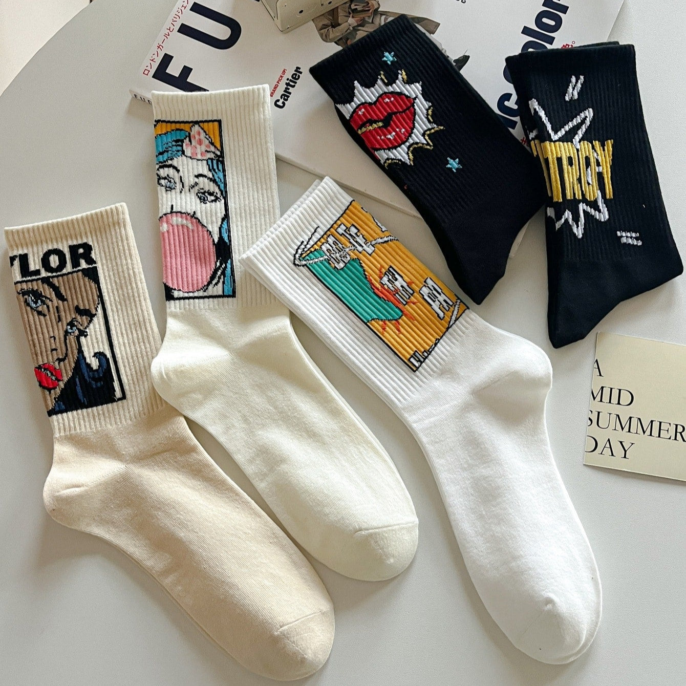 5 Pairs Street Wear Socks