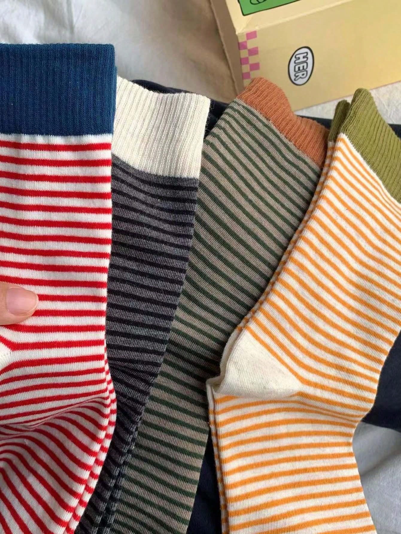 Stylish Autumn Striped Socks | Cozy and Trendy Designs for Fall
