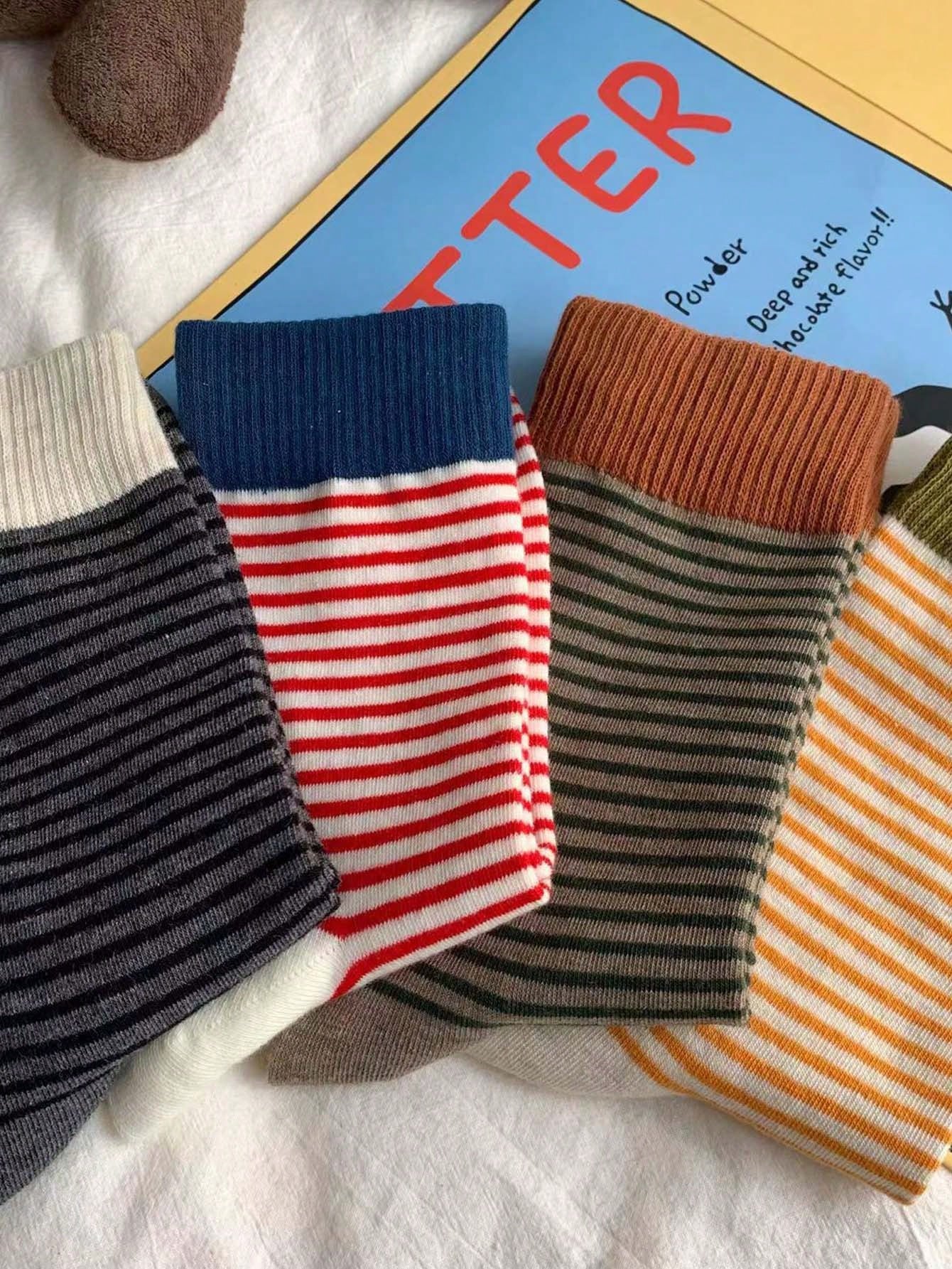 Stylish Autumn Striped Socks | Cozy and Trendy Designs for Fall
