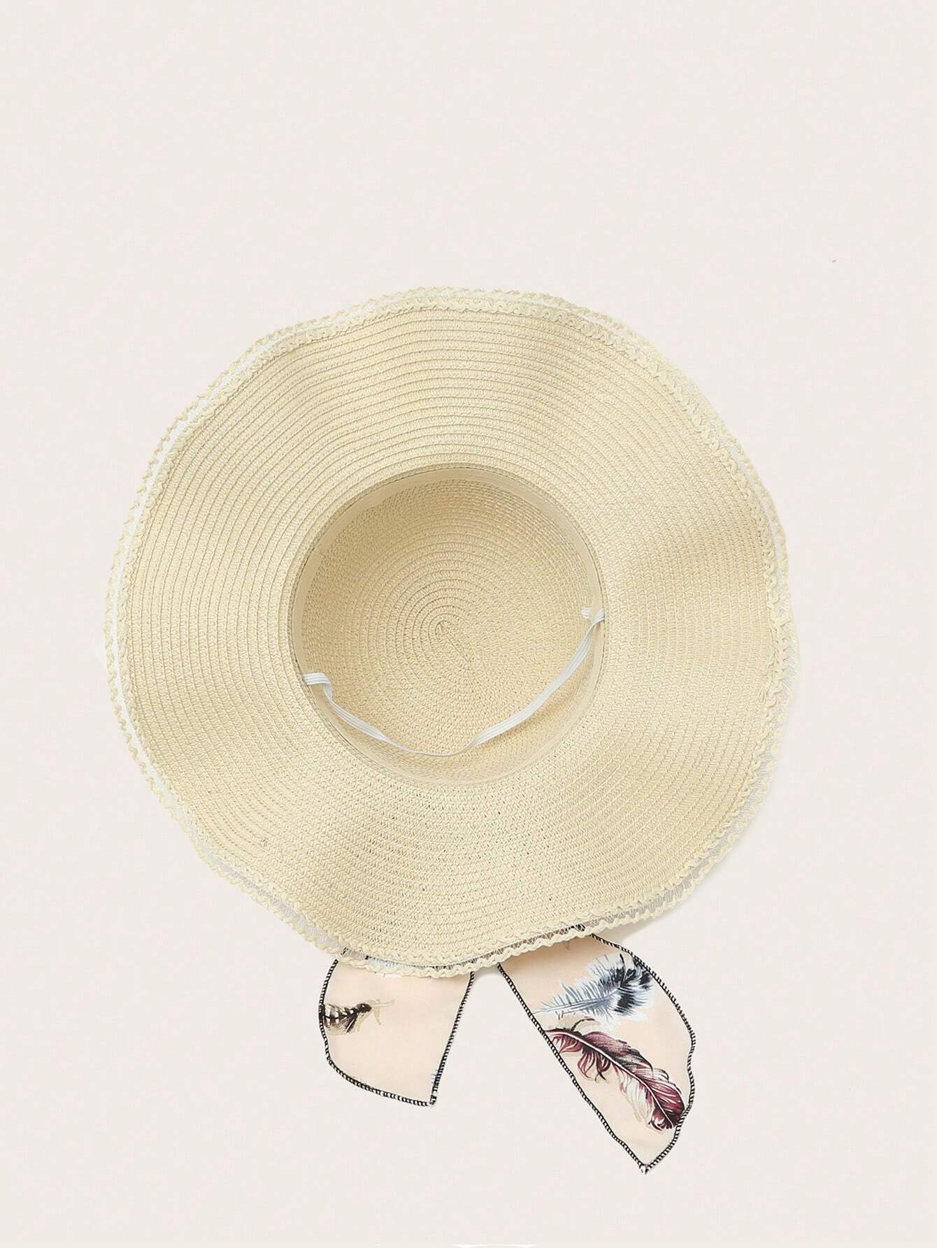 Women Beach Hat With Fashion Chain Belt