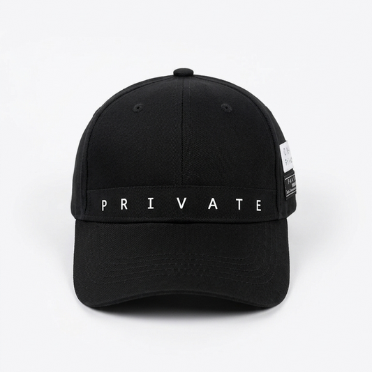 Premium Black "Private" Designer Cap