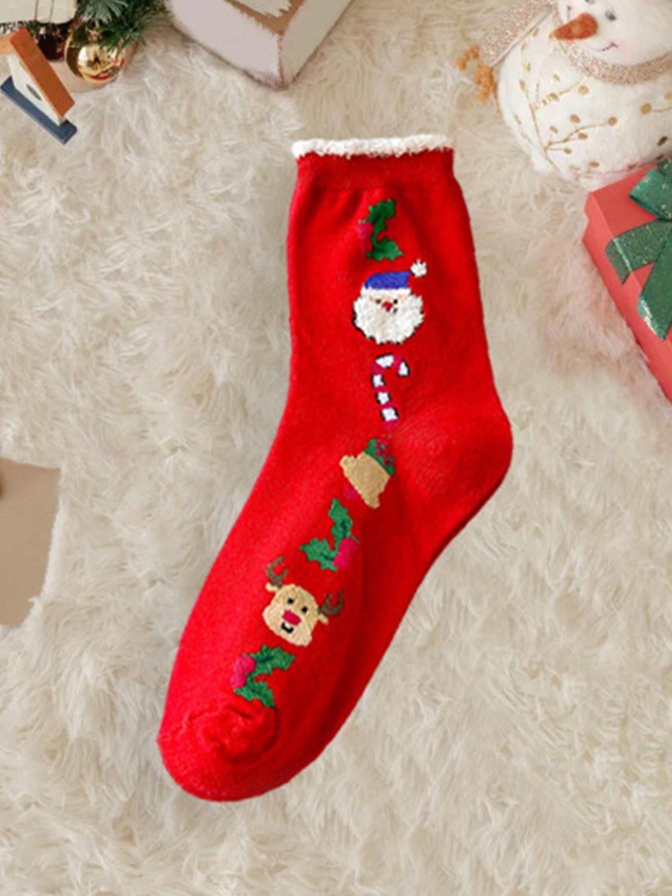 Festive Christmas Socks Set – 5 Pairs with Santa & Holiday Designs