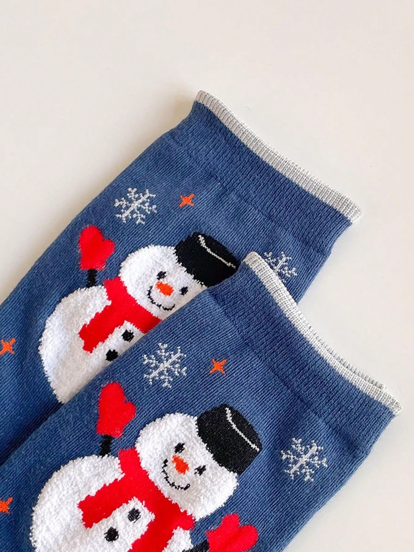 Festive Christmas Socks Set - Santa, Snowman, Tree, and Gingerbread Man Designs