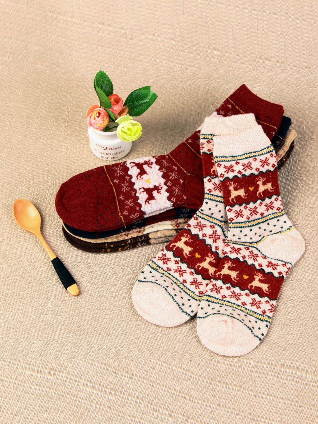 Winter 5-Pair Socks Set – Cozy and Stylish for Cold Weather