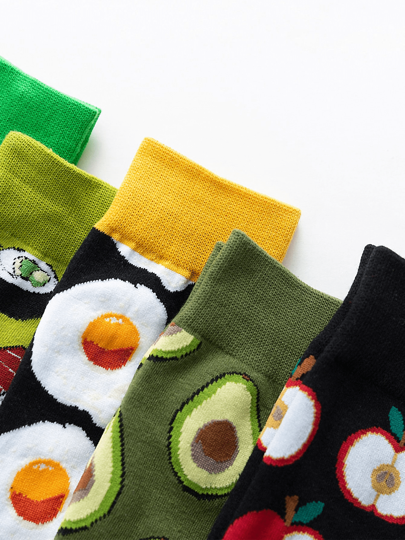 Fun Food-Themed 5-Pair Socks Set – Add Flavor to Your Style