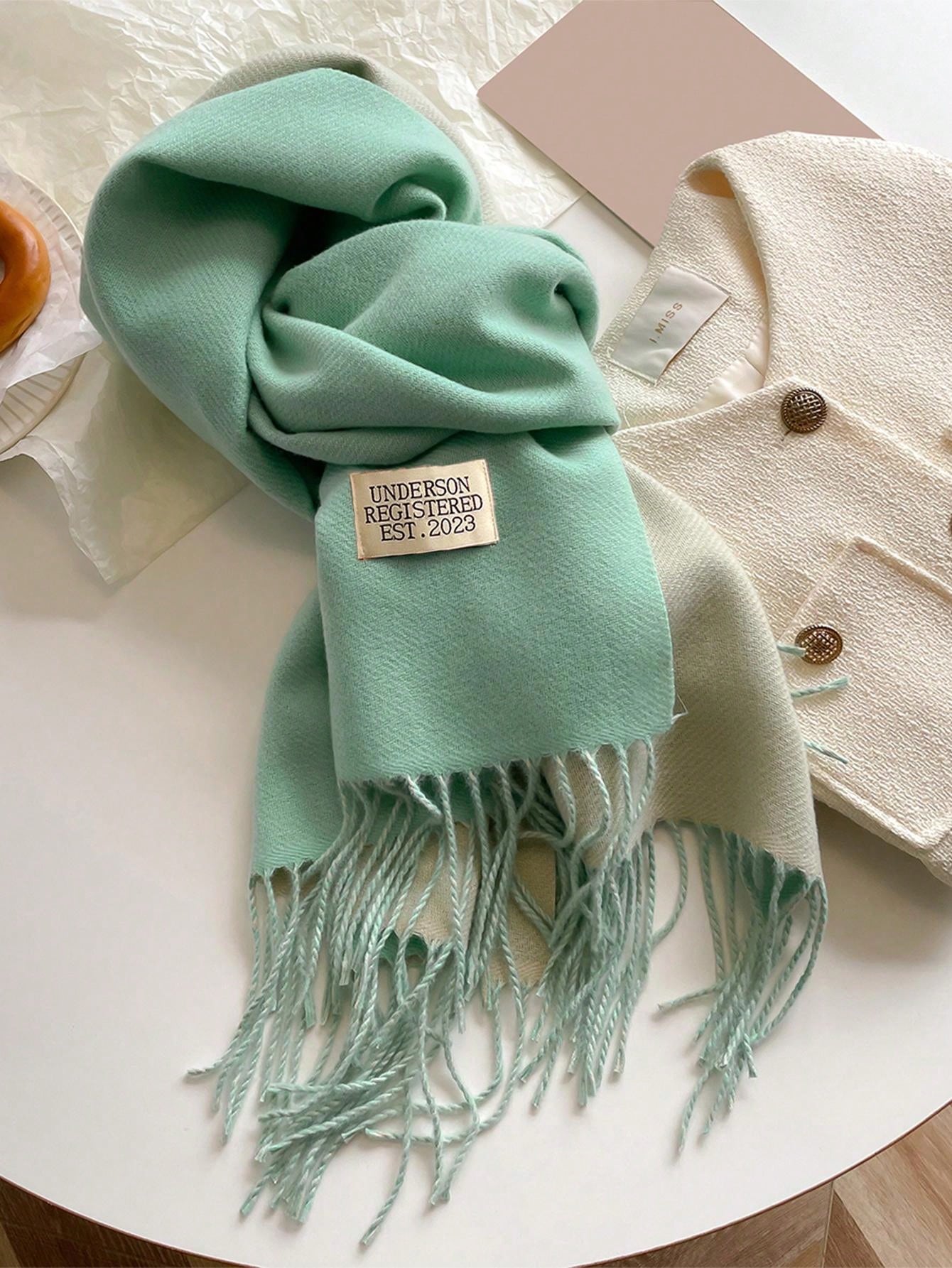 Cozy Mint Green Winter Scarf – Soft, Oversized, and Stylish