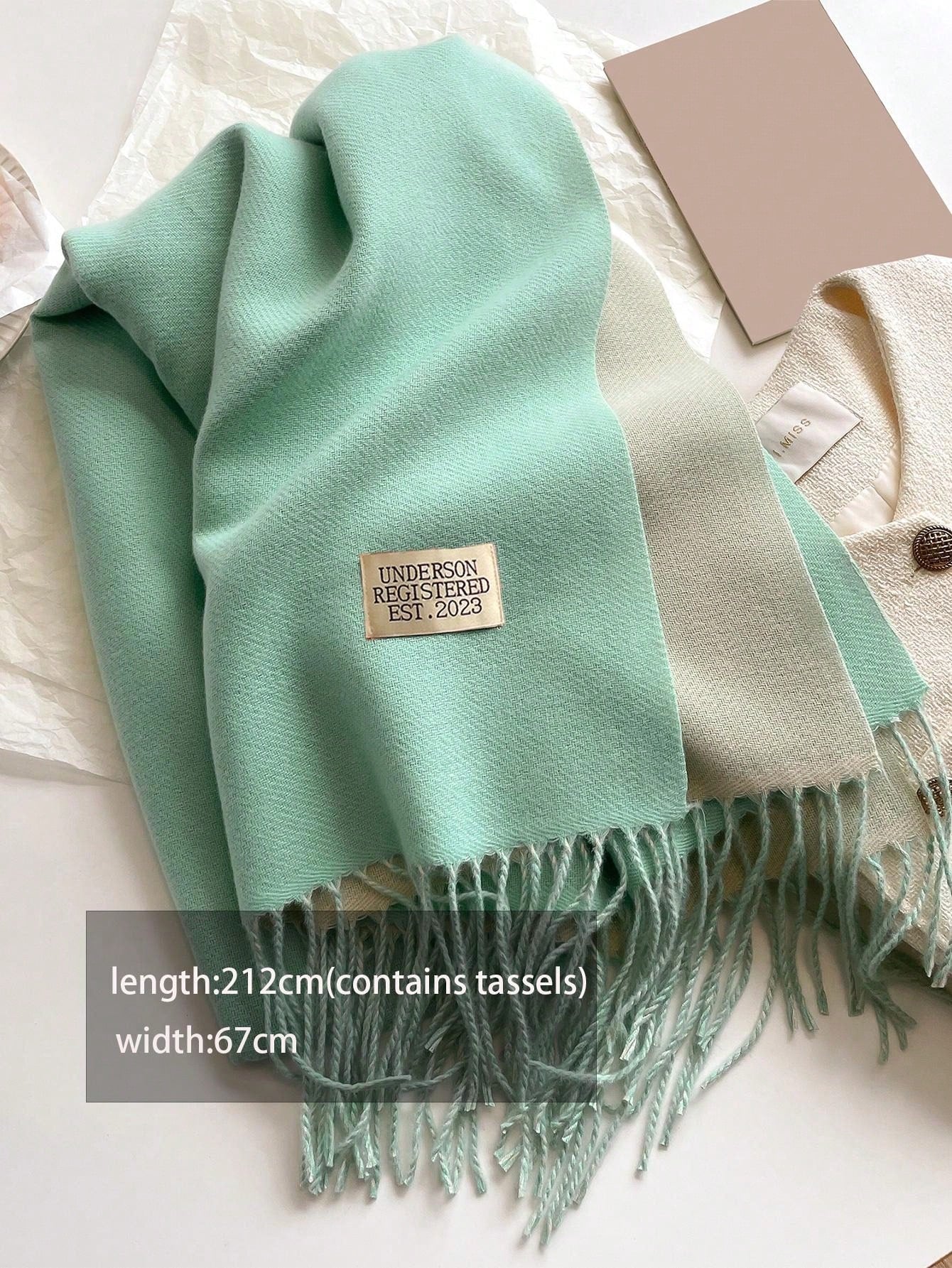 Cozy Mint Green Winter Scarf – Soft, Oversized, and Stylish
