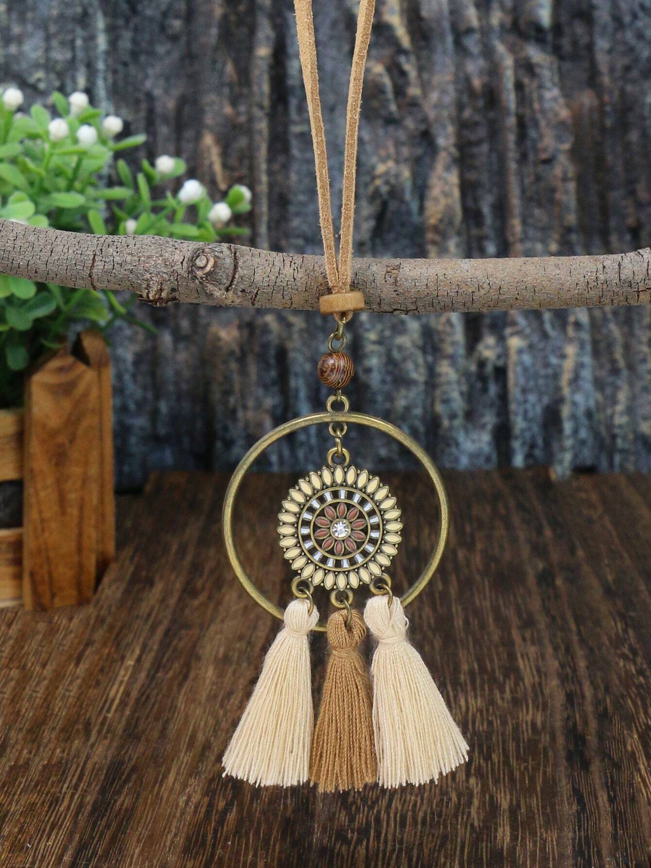 3pcs Bohemian Vintage Style: Necklace and Earring