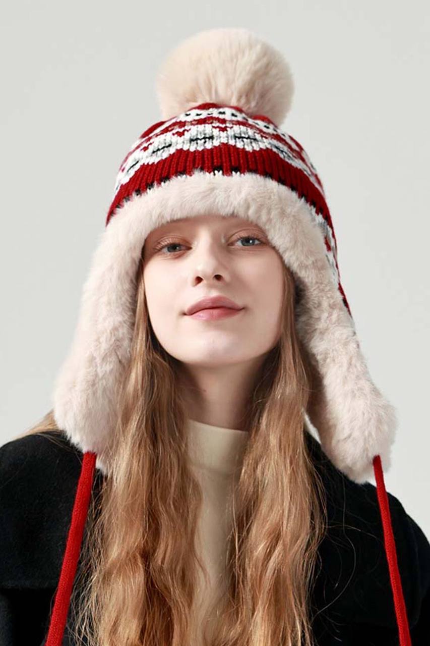 Red Winter Trapper Hat