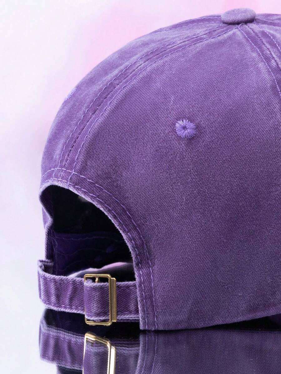 California Embroidered Baseball Cap – Adjustable Purple Cotton Hat