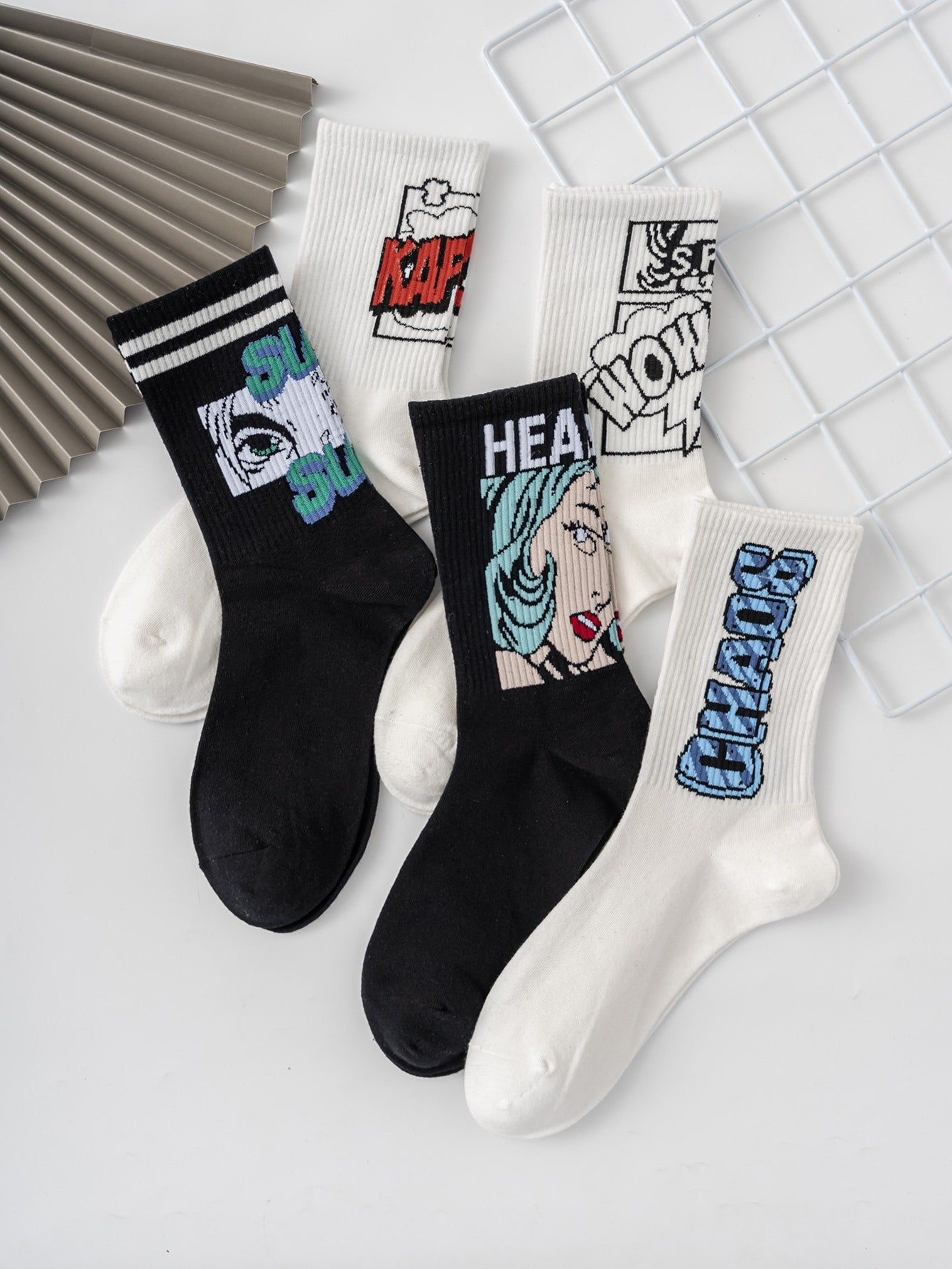 5 Pairs Street Wear Socks