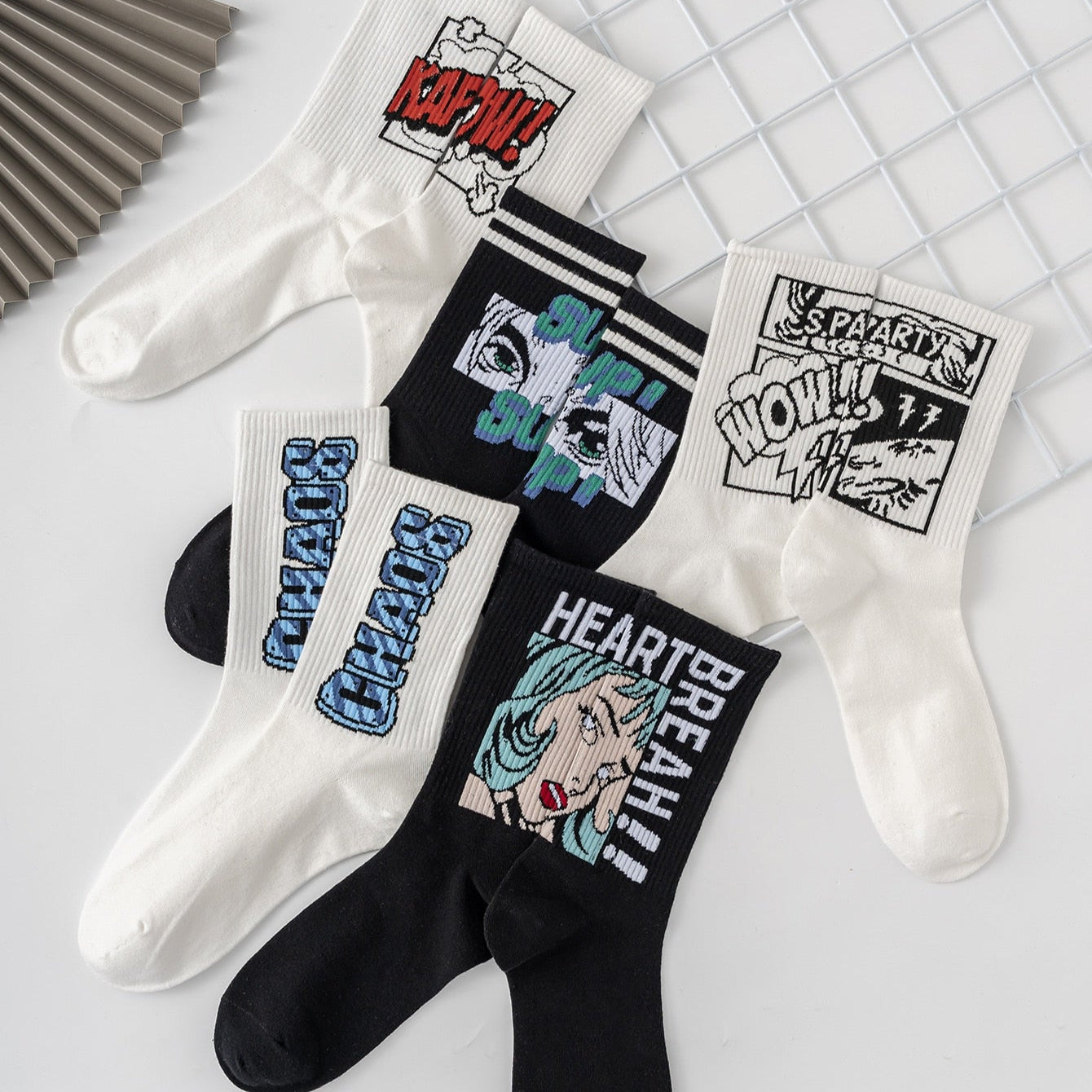 5 Pairs Street Wear Socks