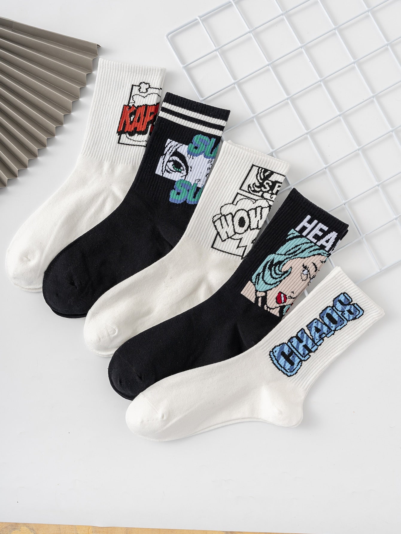 5 Pairs Street Wear Socks
