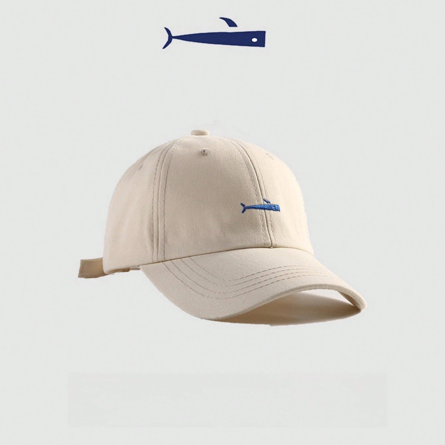 Beige Whale Cap