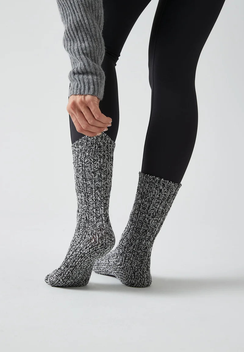 Chunky Marled Knit Winter Socks (2-Pack) – Warm & Cozy