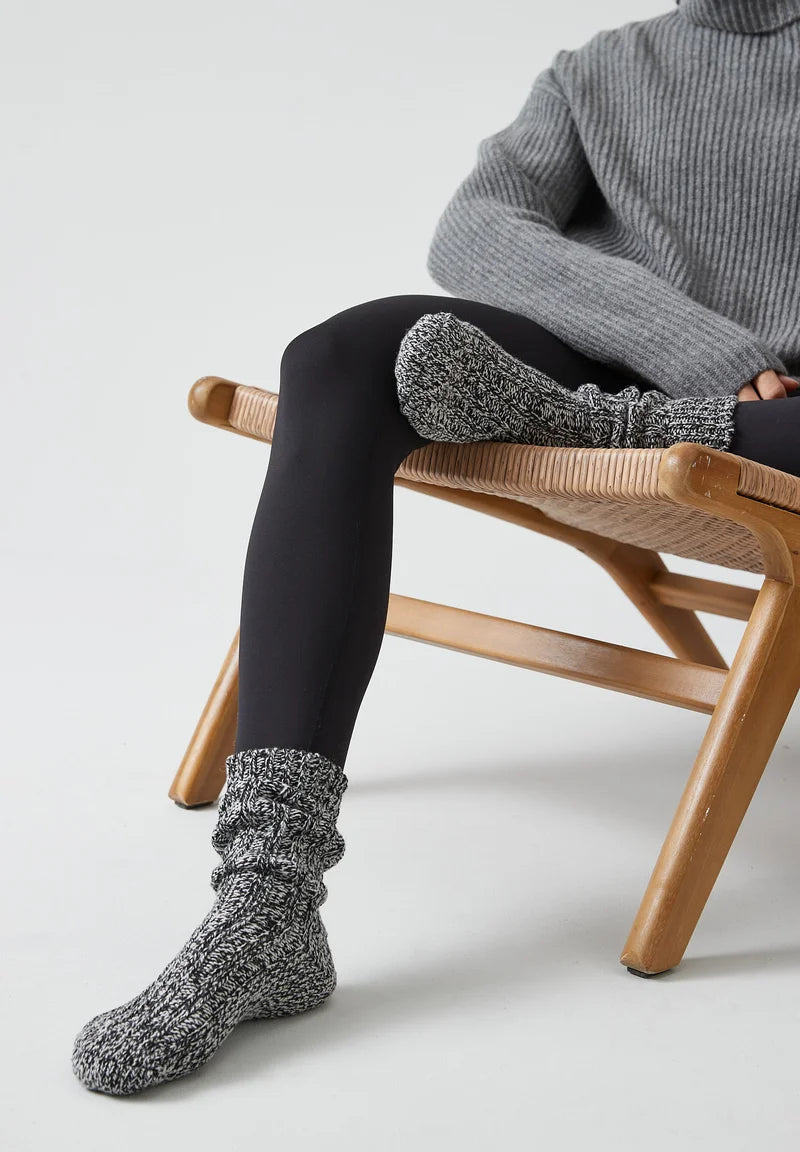 Chunky Marled Knit Winter Socks (2-Pack) – Warm & Cozy